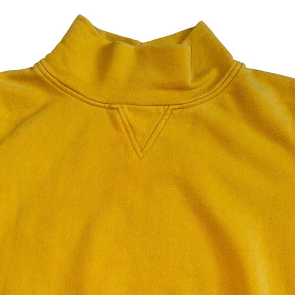 Mile(s) By Madewell Cropped Hight Neck Sweatshirt-Golden Yellow-M-Fair - Picture 2 of 5